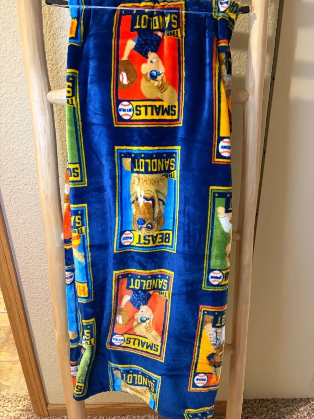 The Sandlot Baseball Movie Character Cards Plush Throw Blanket 50x70 NWT